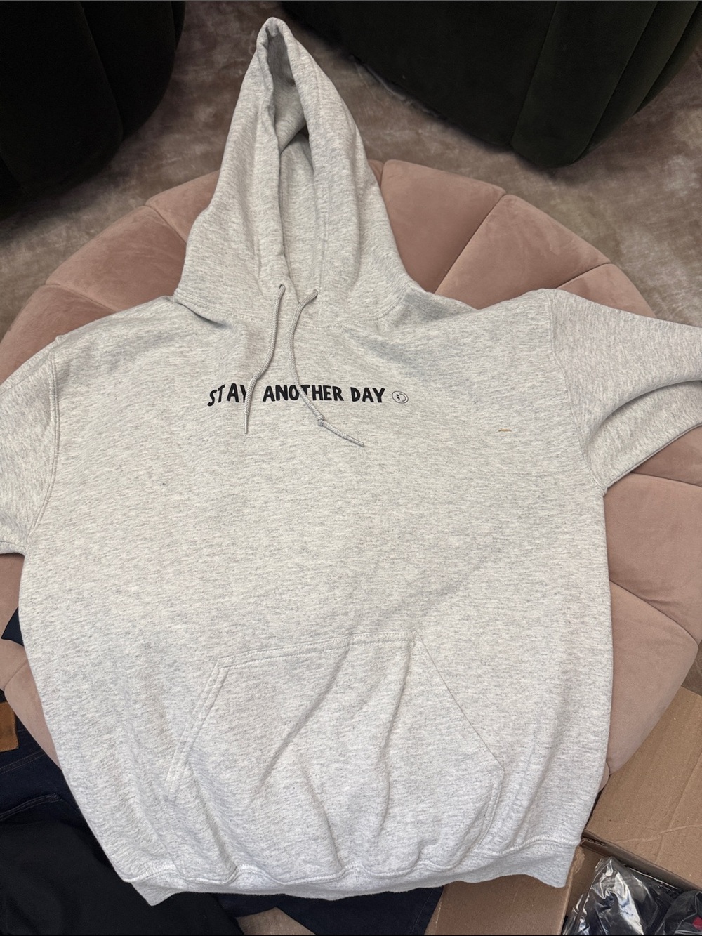 Gray 'Stay Another Day' Pullover Hoodie